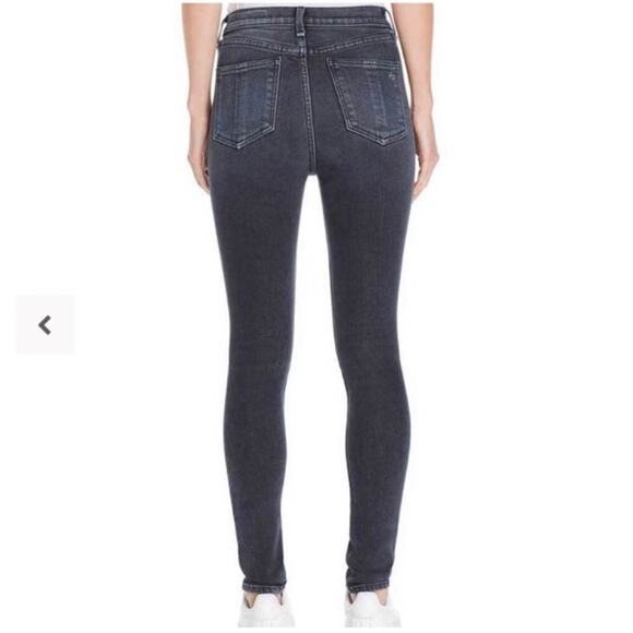Rag & Bone High Rise Skinny Jeans Wallflower faded black Grey SIZE 28 - Picture 2 of 15